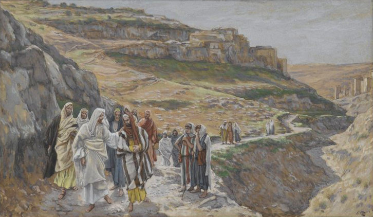 Jesús charla con sus discípulos